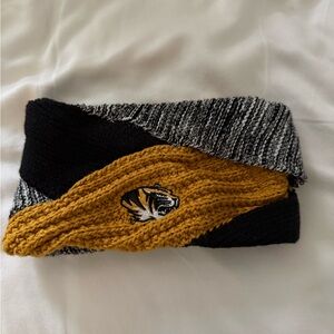 Black and Gold Mizzou Knit Headband